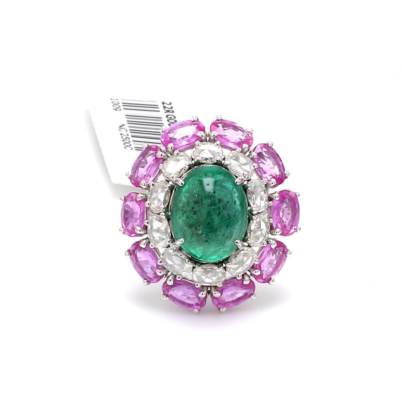 Buy Unique American Diamond Emerald Stone Ring Design Online